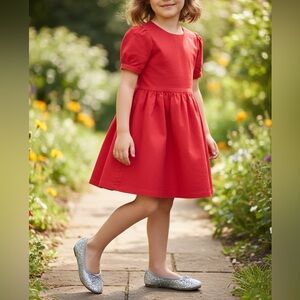 Bloch Girls Silver Sparkle Glitter Ballet Flats - Size 2US